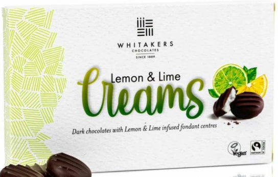 Bombones Chocolate Negro Crema Lima Limón Whitakers 150 g