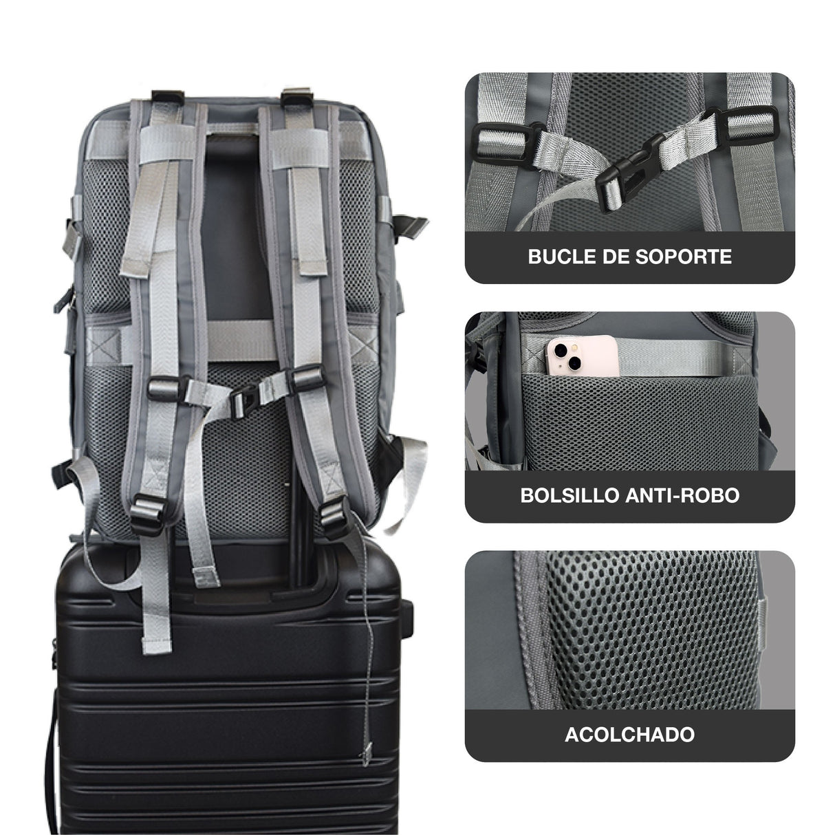 Mochila De Viaje Explorer Gray Norden 1 un