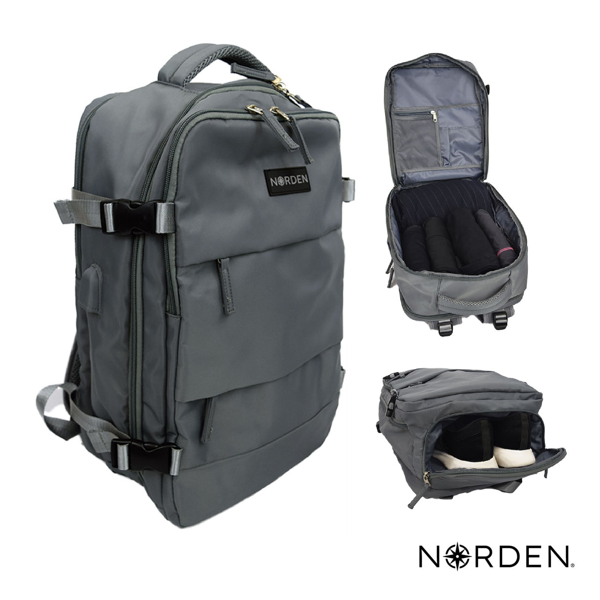 Mochila De Viaje Explorer Gray Norden 1 un