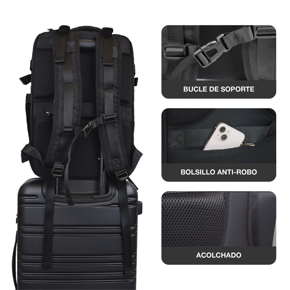 Mochila De Viaje Explorer Black Norden 1 un