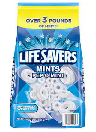 Mentas Peppermint O Mint Life Savers 1.53 kg