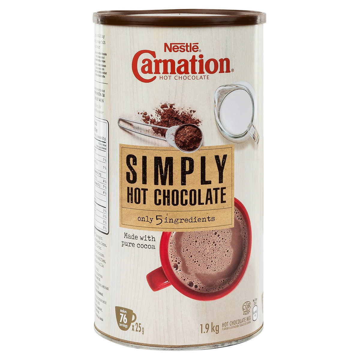 Mezcla Simply Chocolate Caliente en Polvo Carnation Nestle 1.9 kg