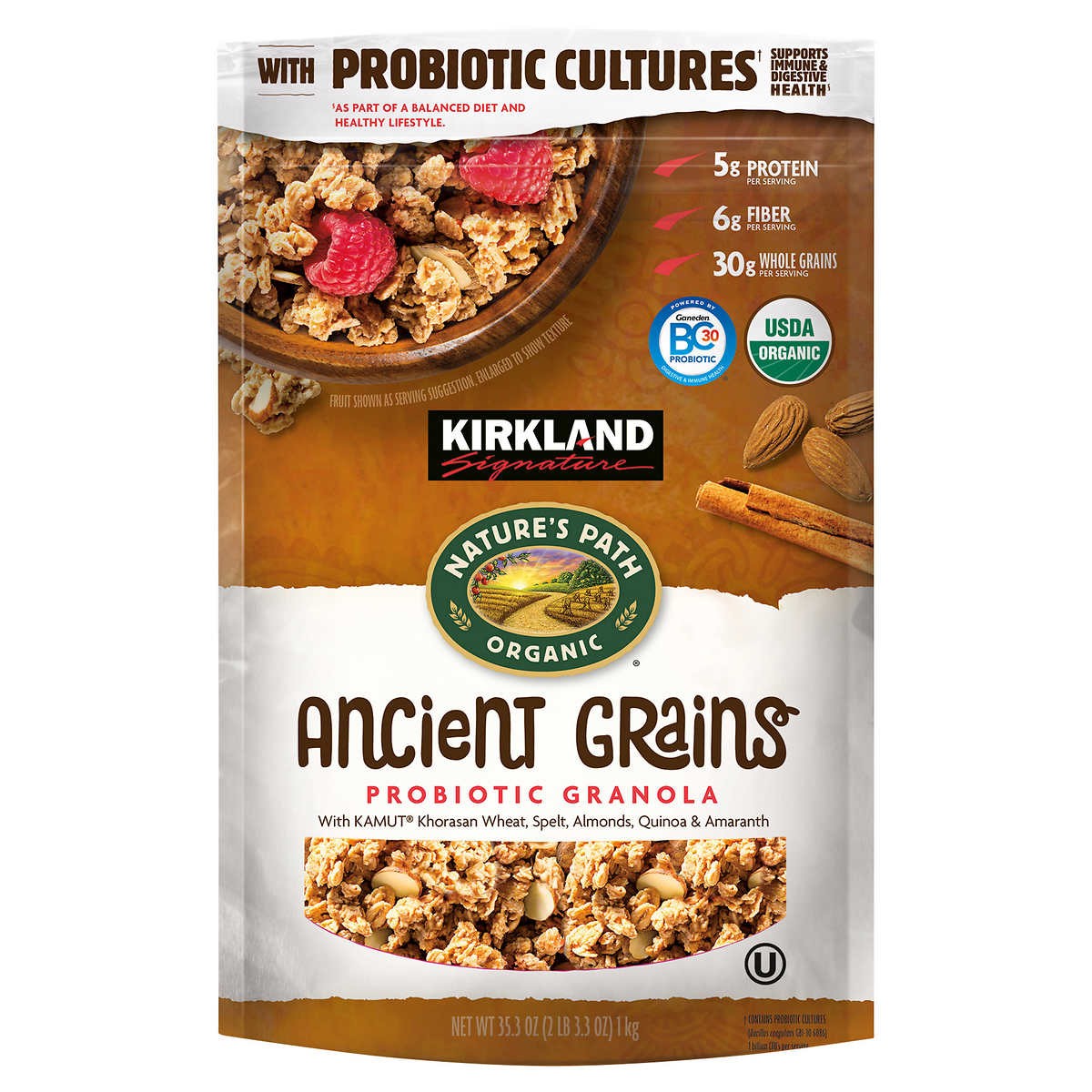 Granola Granos Antiguos Probióticos Kirkland 1 kg