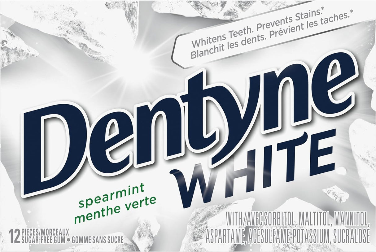 Chicles sin Azúcar White Spearmint Dentyne 12 un