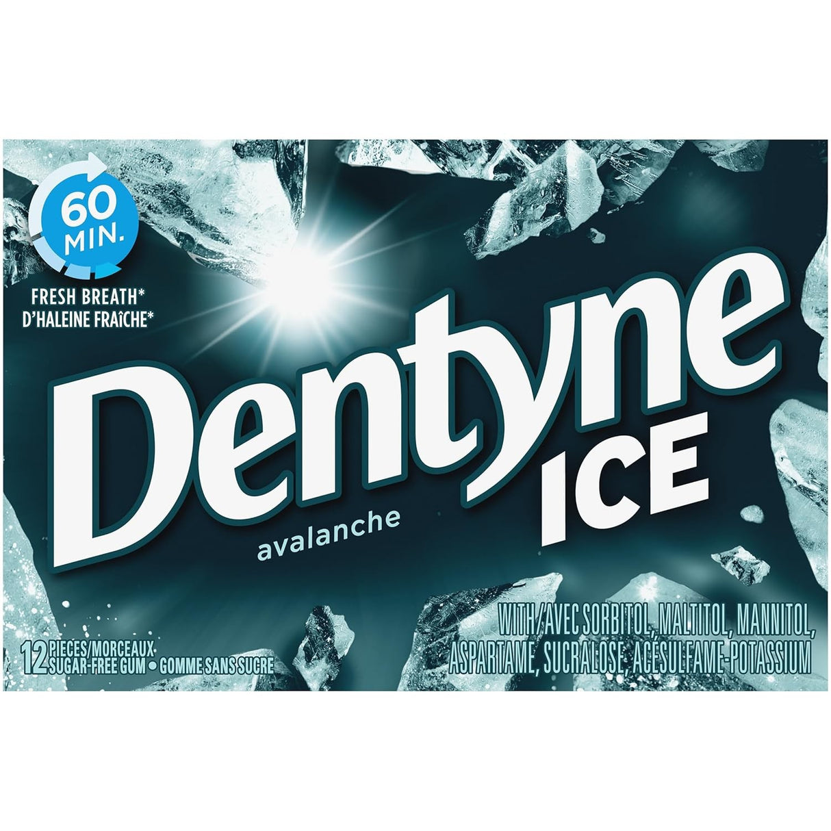 Chicles Ice sin Azúcar Avalanche Dentyne 12 un