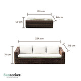 Set Terraza Rattan Mallorca Sunseeker 1 un