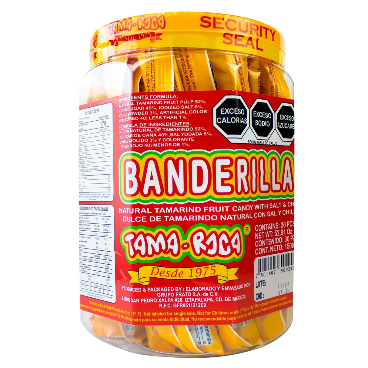 Masticables Banderilla Tamarindo Toma-roca 1.5 kg