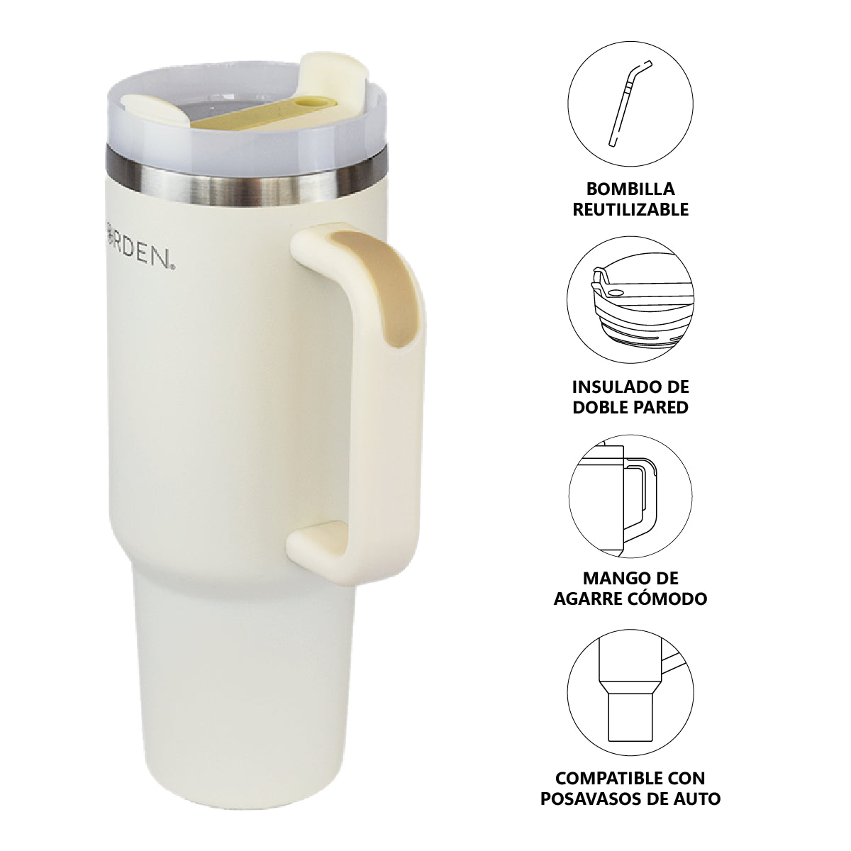 Insulated Tumbler Cream 1200 ml Norden 1 un