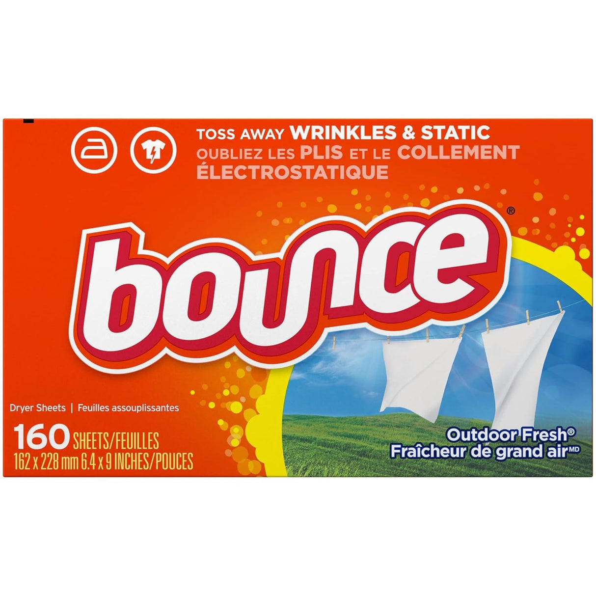 Hojas Suavizantes para Secadora Bounce 160 un