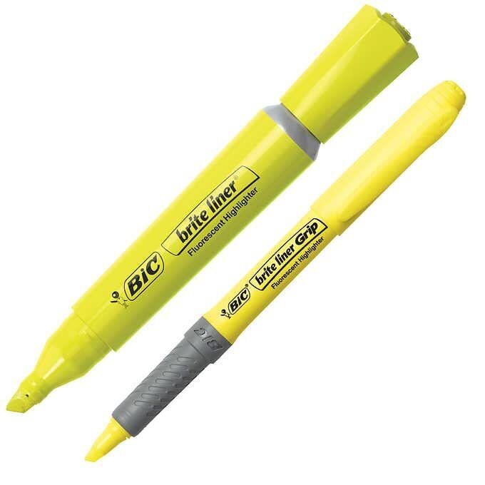 Destacadores Fluorescentes Amarillos BIC 1 un