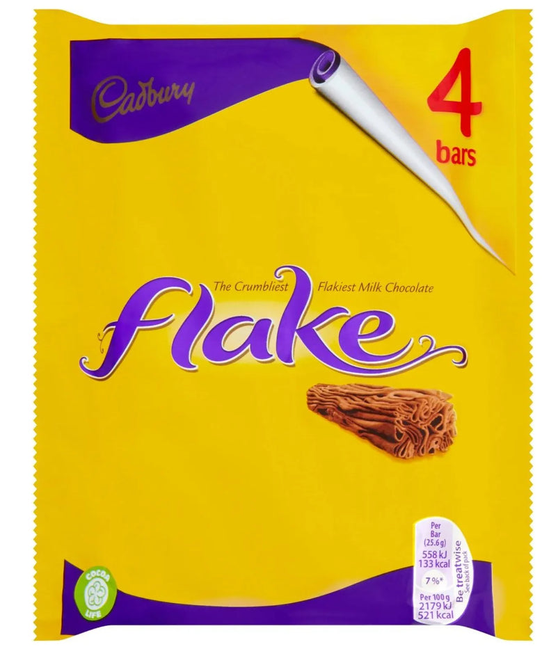 Barras de Chocolate Flake Cadbury 80 g