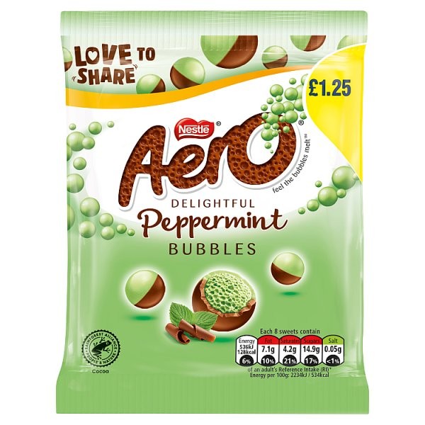 Chocolate Aero Bubbles Peppermint Nestle 80 g