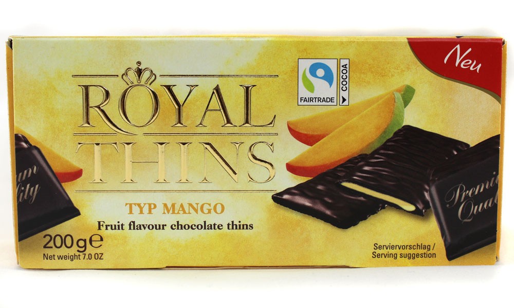 Chocolate Royal Thins Mango Halloren 200 g