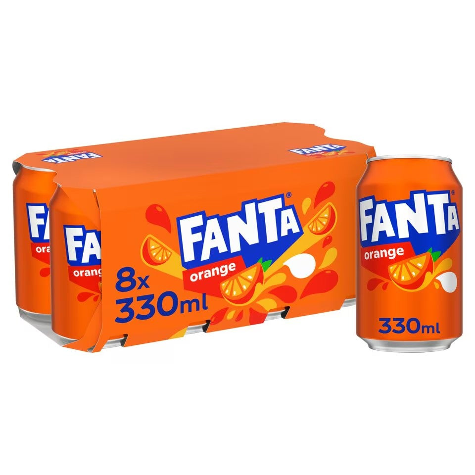 Bebidas Orange Lata Fanta 8 un x 330 ml