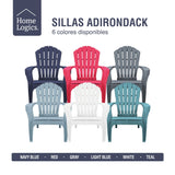 Silla Adirondack Plástica Teal Home Logics 1 un