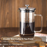 Cafetera Prensa Francesa Double Wall Glass 1 L Aramoro 1 un