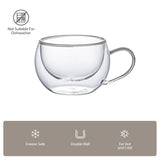 Taza Double Wall Glass 270 ml Aramoro 6 un