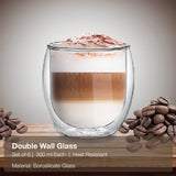 Vaso Double Wall Glass 300 ml Aramoro 6 un