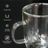 Taza Double Wall Glass 350 ml Aramoro 2 un