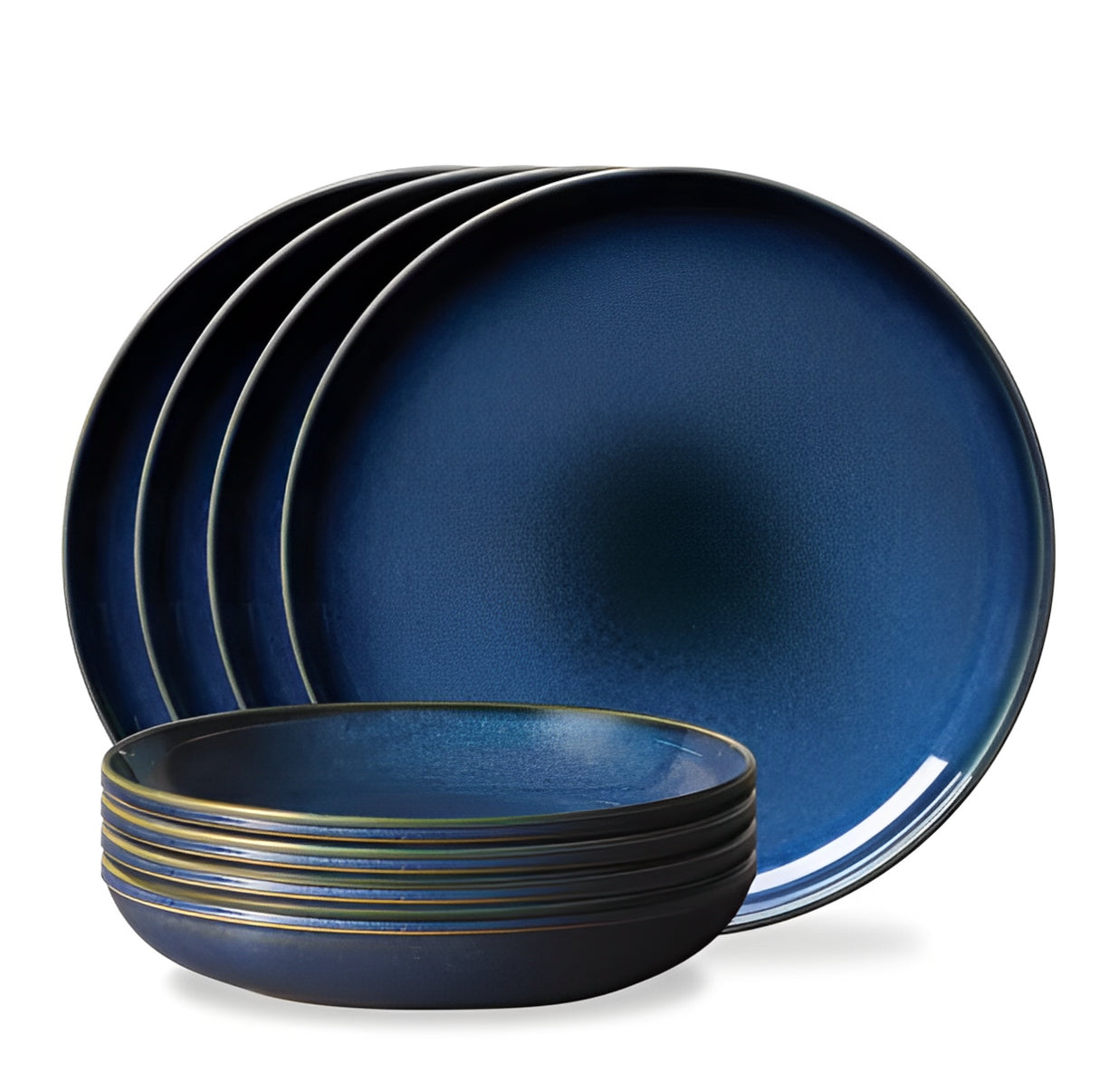 Set 8 Platos Cerámica Gres Navy Corelle 1 un