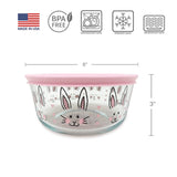 Contenedor Hermético Alimentos Redondo Bunny Pyrex 1 un