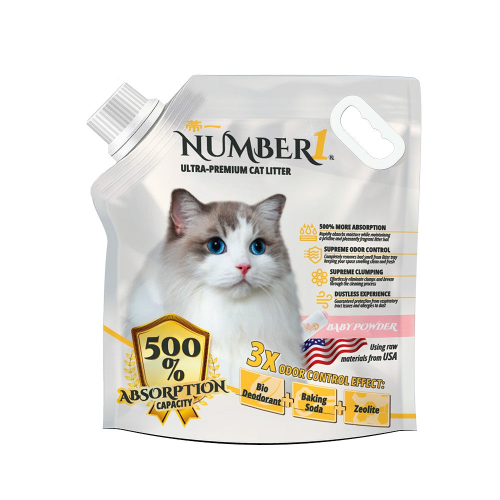 Arena Sanitaria Gatos 5x Absorción Baby Powder Number 1 6 Kg