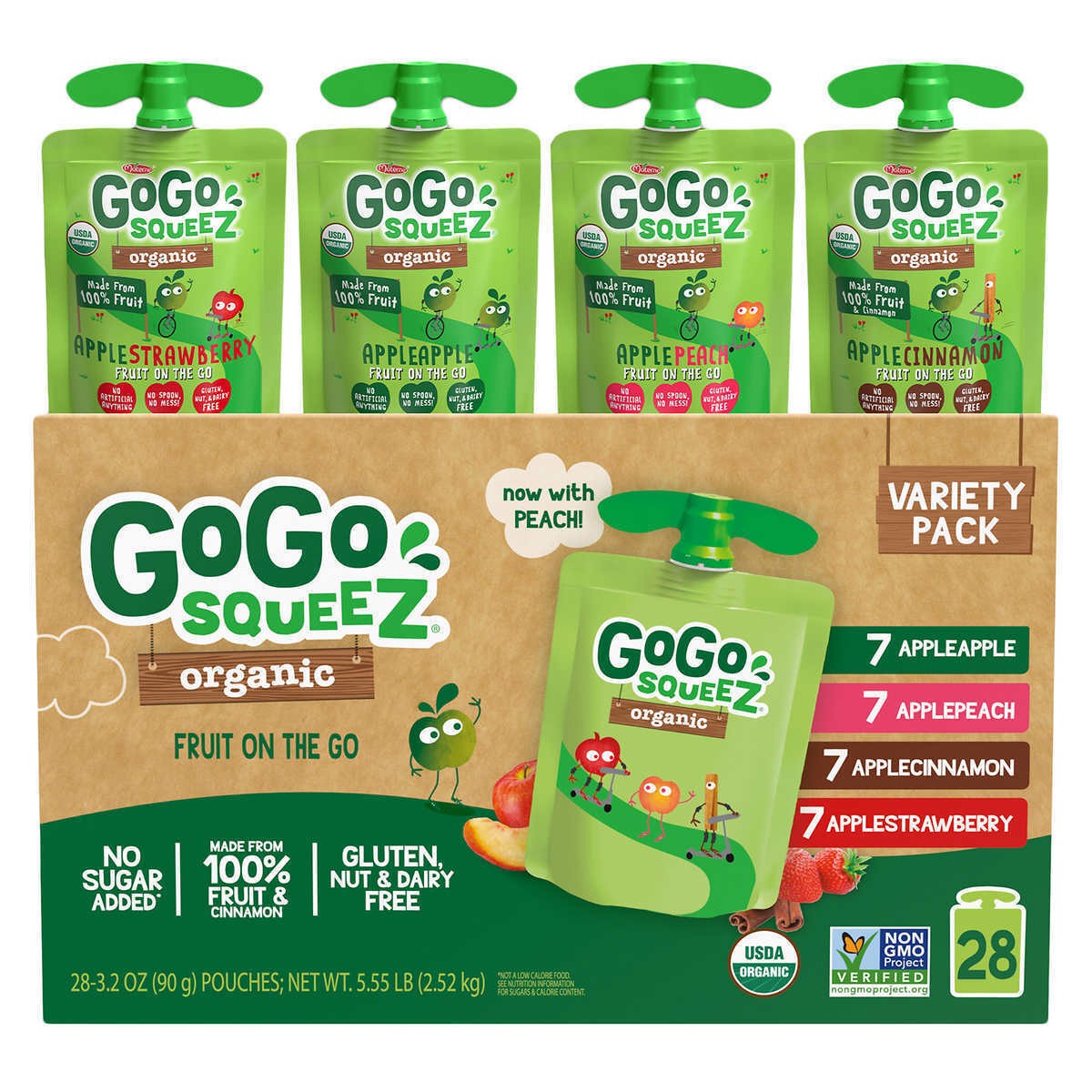 Compota Manzana Variedades GoGo SqueeZ 28 un x 90 g