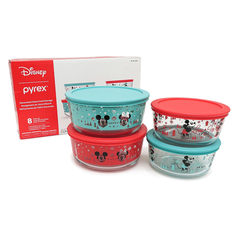 Set 4 Contenedores Herméticos Alimentos Holy Disney Pyrex 1 un