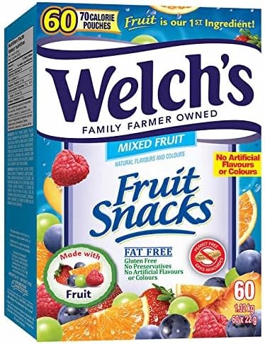 Gomitas de Fruta Welch's 60 un x 22 g