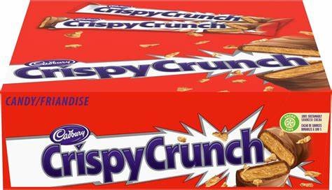 Barras Chocolate Crispy Crunch Cadbury 24 un x 48 g