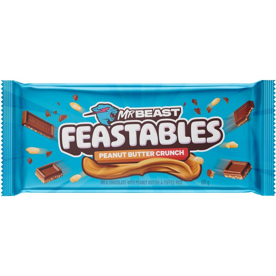 Barrita Mr. Beast Crunch Chocolate PB Feastables 60 g