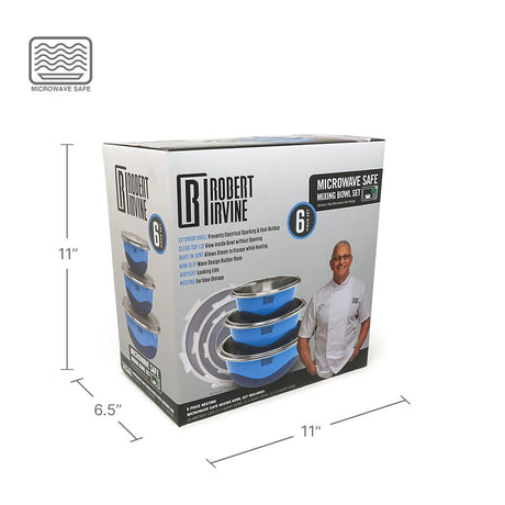 Set 3 Bowls Acero Inoxidable Blue Robert Irvine 1 un