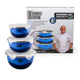 Set 3 Bowls Acero Inoxidable Blue Robert Irvine 1 un