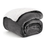 Manta Sherpa Reversible Dark Gray Comfy Bliss 1 un