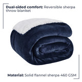 Manta Sherpa Reversible Navy Blue Comfy Bliss 1 un