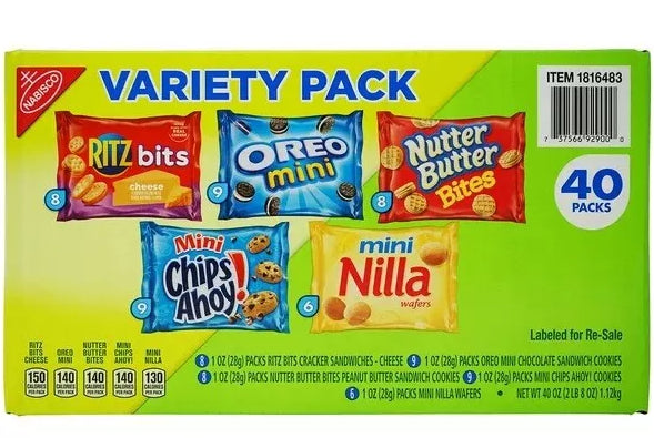 Galletas Variedades Nabisco 40 un x 28 g