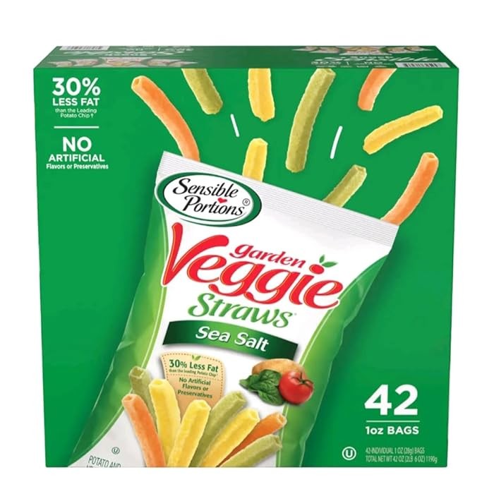 Veggie Straws con Sal de Mar Sensible Portions 42 un x 28 g