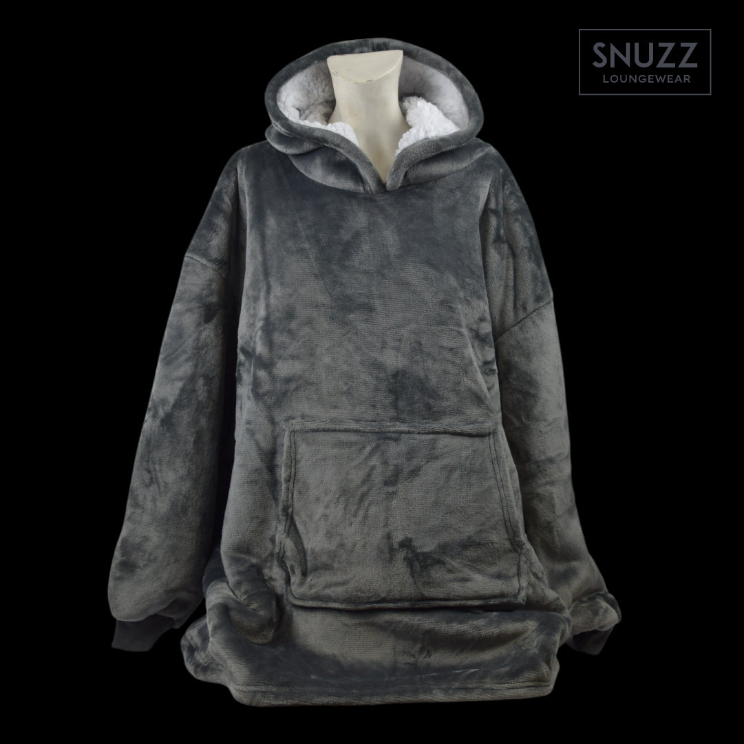 Polerón Capucha Sherpa Gris Snuzz 1 un