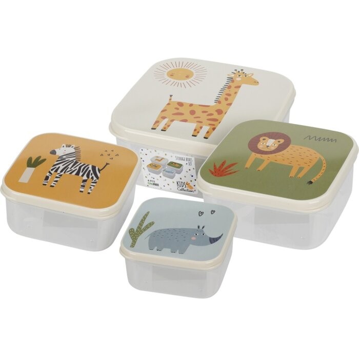 Set 4 Cajas Niños Diseño Safari 1 un