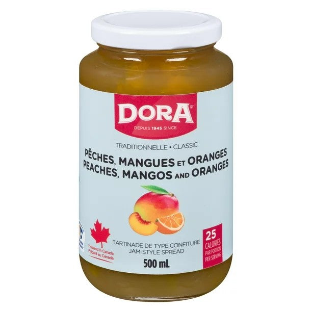 Mermelada Naranja Durazno Mango Light Piedmont Dora 500 ml