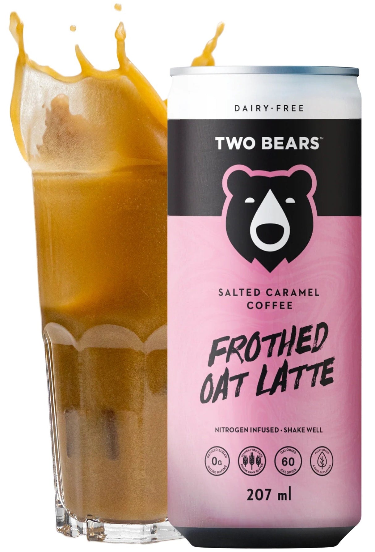 Café Salted Caramel Frothed Latte Two Bears 207 ml