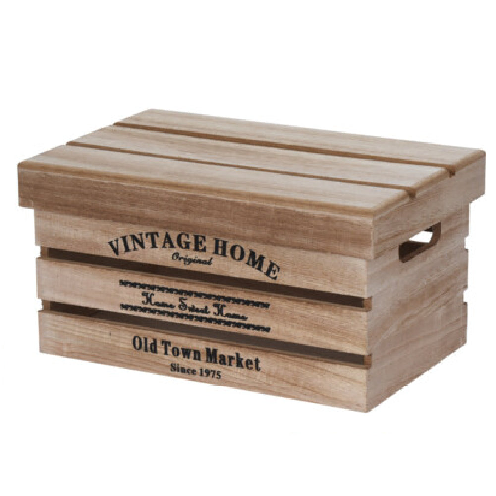 Caja Organizadora con Tapa Madera Vintage Home Grande