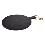 Tabla Cortar Redonda Rubberwood Black H&S Collection 1 un