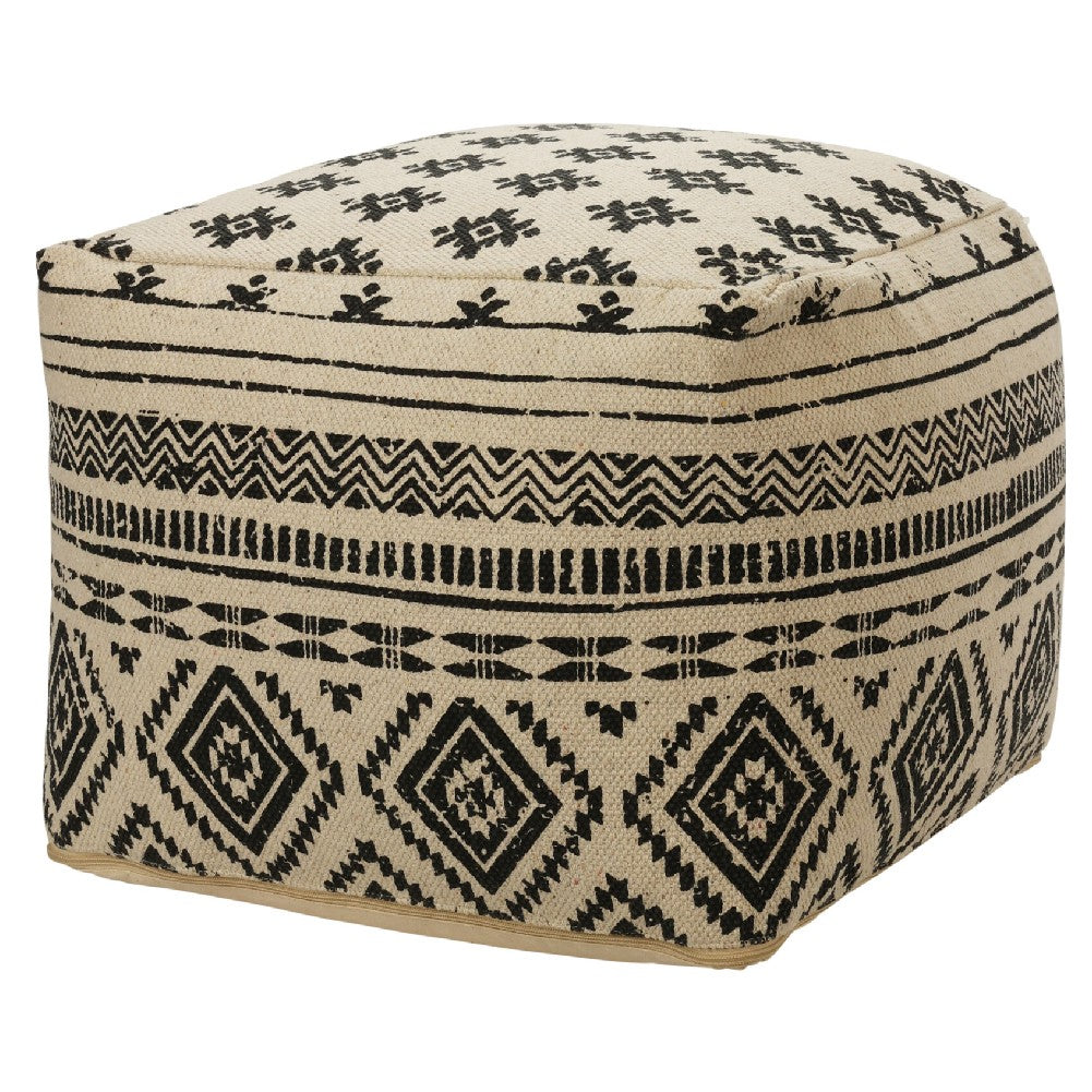 Pouf Cúbico Figuras Negras 45 x 35