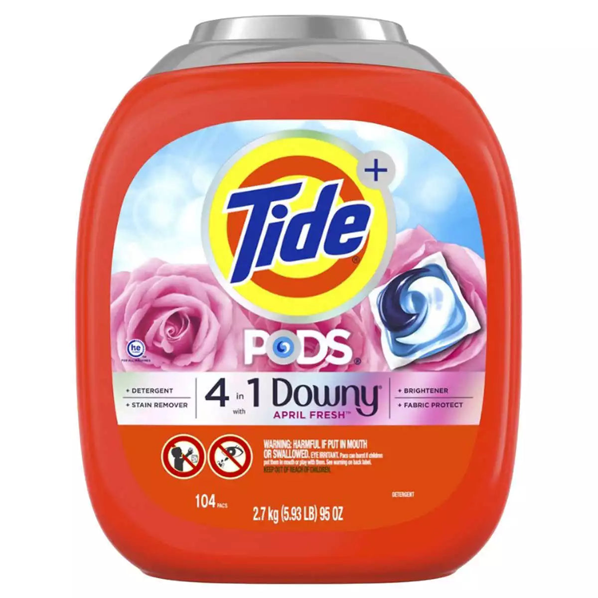 Detergente en Cápsulas con Downy Tide 104 un