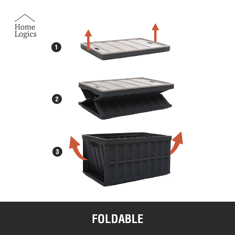 Caja Almacenaje Collapsible Light Gray Home Logics 1 un