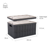 Caja Almacenaje Collapsible Light Gray Home Logics 1 un