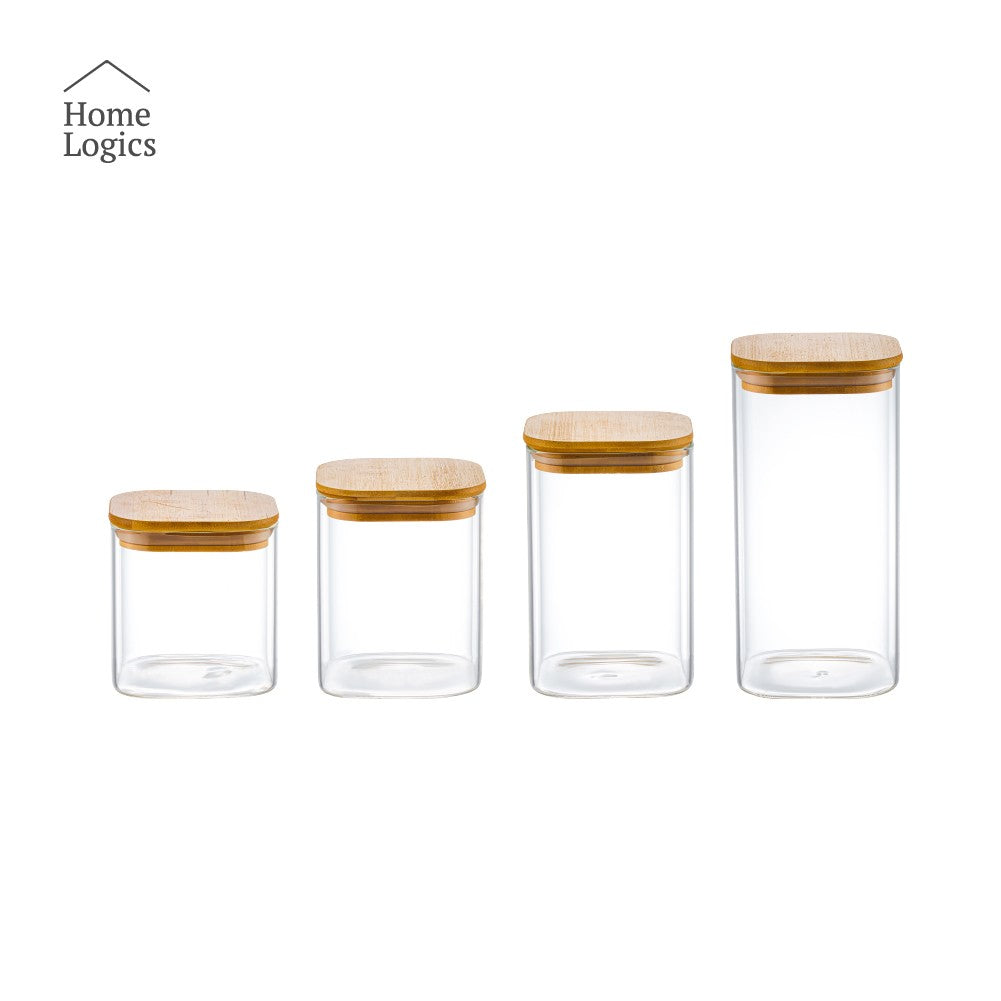 Set 4 Contenedores Bamboo Home Logics 4 un