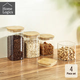 Set 4 Contenedores Bamboo Home Logics 4 un