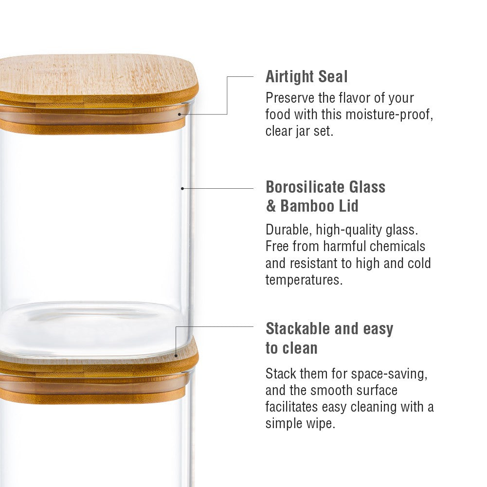 Set 4 Contenedores Bamboo Home Logics 4 un